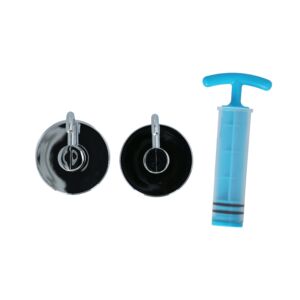 Wenko 2-Piece Shiny Vacuum Loc Wall Hook Silver Wenko 2-Piece Shiny Vacuum Loc Wall Hook Silver